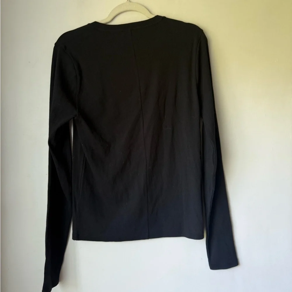 J.Crew Perfect rib long-sleeve T-shirt in Black XL